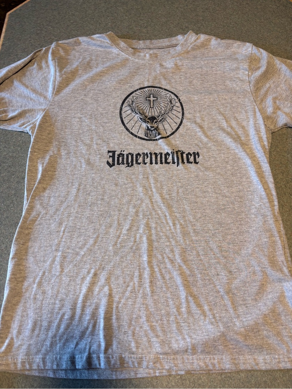 Jagermeister Gray Short-Sleeve Logo Tee